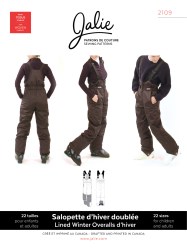 2109 JALIE CDA LINED WINTER OVERALLS, SUSPENDERS FAMILY PATTERN